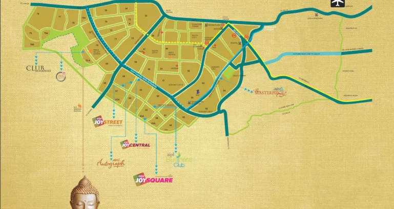 Aipl-the-peaceful-homes-location-map