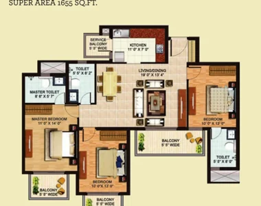 Aipl-zen-residences-3-bhk-floor-plan-1655-sq.ft_.