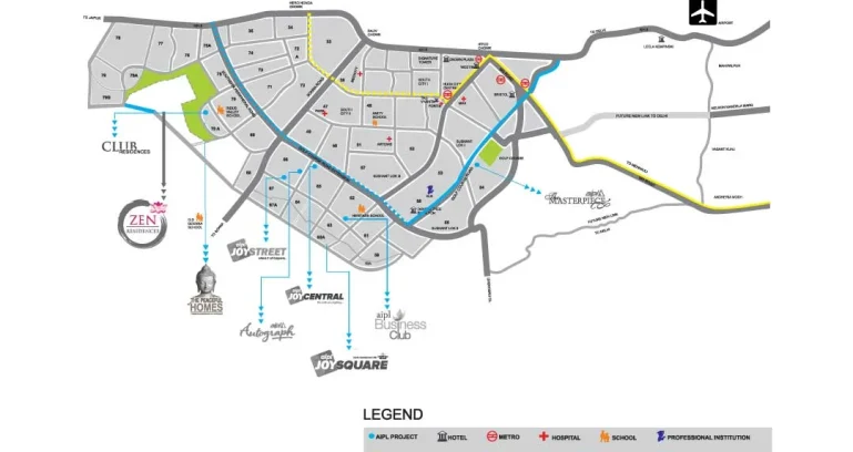 Aipl-zen-residences-location-map
