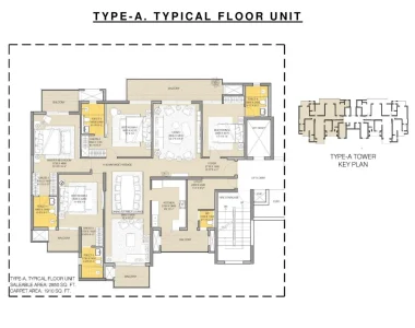 Ats-grandstand-floor-plan-4-bhk-type-a