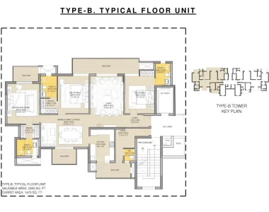 Ats-grandstand-floor-plan-4-bhk-type-b