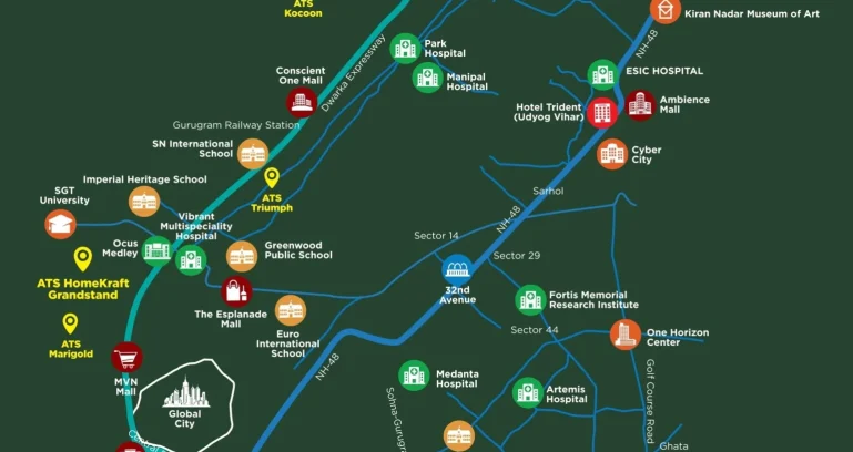 Ats Homekraft Grandstand Location Map