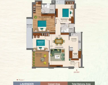 Ashiana-amarah-1000-sqft.-3-bhk-floor-plan-lavinder-premium