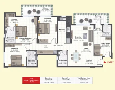 Ashiana-anmol-3bhk-type-1-floor-plan