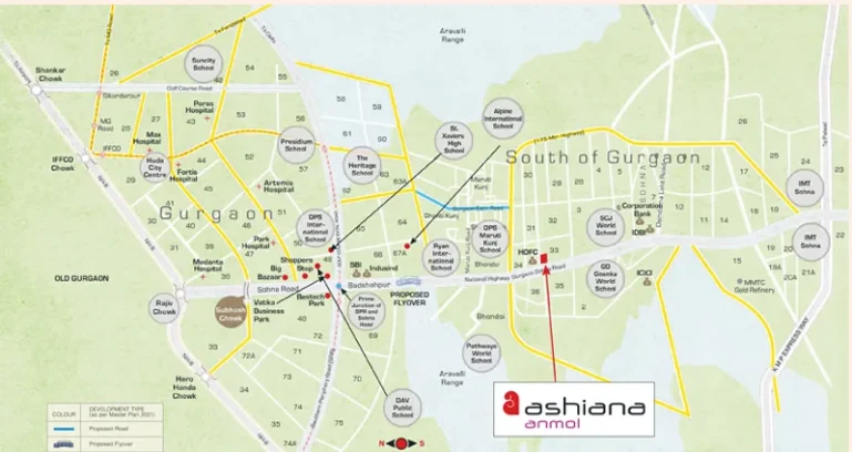 Ashiana-anmol-location-map