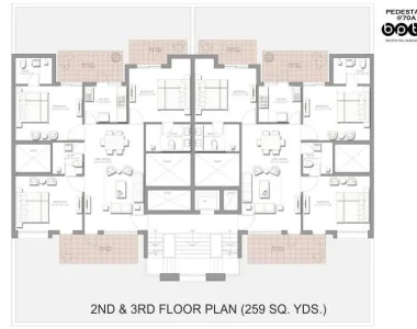 Bptp-pedestal-floor-plan-2nd-and-3rd-259-sq.yard_