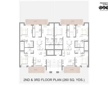 Bptp-pedestal-floor-plan-2nd-and-3rd-260-sq.yard_