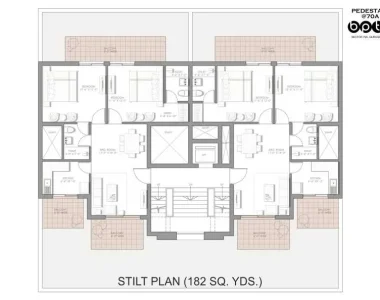 Bptp-pedestal-floor-plan-stilt-182-sq.yard_