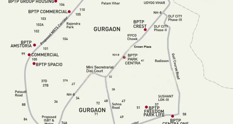 Bptp-pedestal-location-map