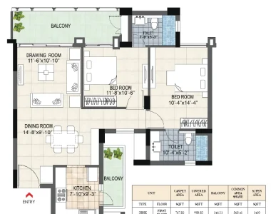 Bptp-terra-floor-plan-1410-sq.ft_.-2-bhk-type-1