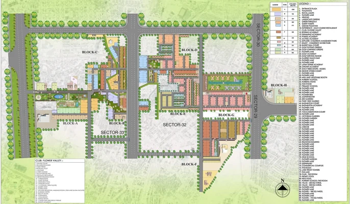 Central-park-flower-valley-aqua-front-towers-site-plan