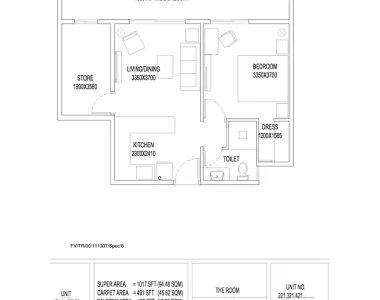 Central-park-flower-valley-the-room-1017-sqft-floor-plan