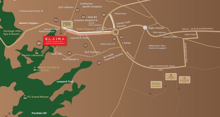 Conscient Elaira Residences Location Map