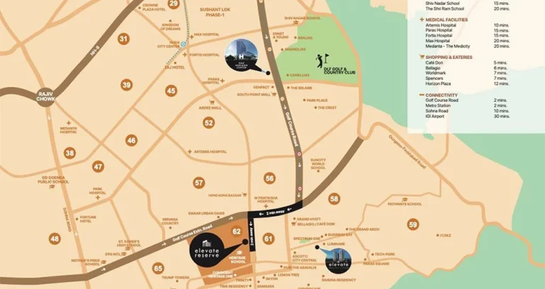 Conscient-hines-elevate-reserve-location-map