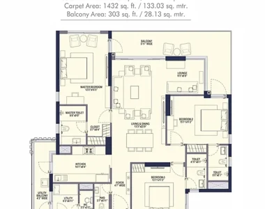 Conscient-hines-elevate-floor-plan-3-bhk-type-c