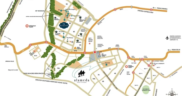 Dlf-alameda-floors-location-map