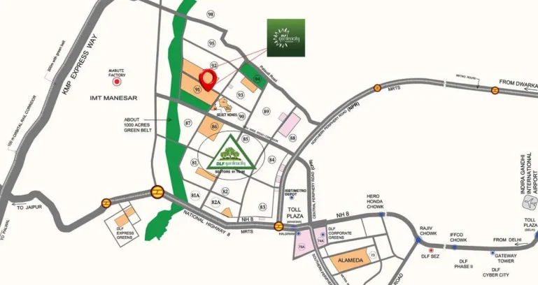 Dlf-garden-city-floros-location-map