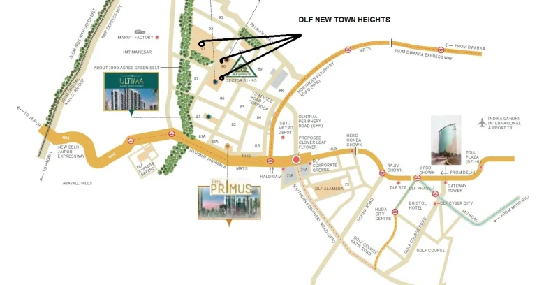 Dlf-new-town-heights-location-map