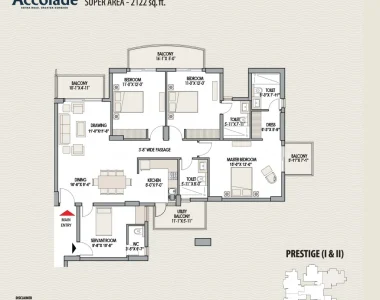 Eldeco-accolade-3-bhk-servant-floor-plan-type-a