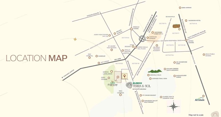 Eldeco Terra And Sol Location Map