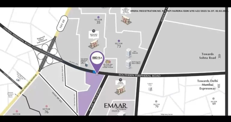 Emaar-ebd-75a-location-map