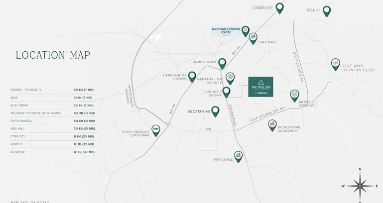 Experion The Trillion Location Map