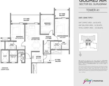 Godrej-air-floor-plan-3-bhk-type-1