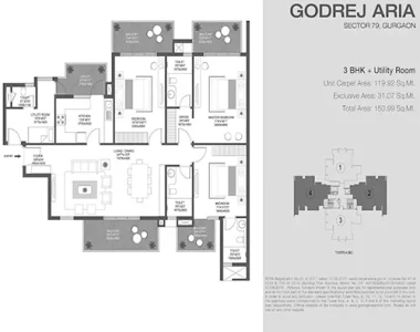 Godrej-aria-floor-plan-3bhk-utility