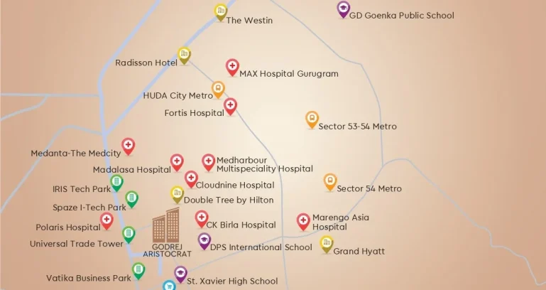 Godrej-aristocrat-location-map