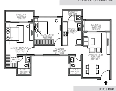 Godrej-habitat-floor-plan-2-bhk