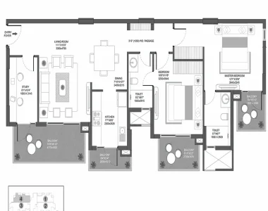 Godrej-icon-floor-plan-2-bhk-study-type-b