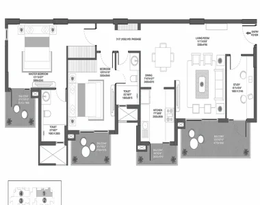 Godrej-icon-floor-plan-2-bhk-study-type-g