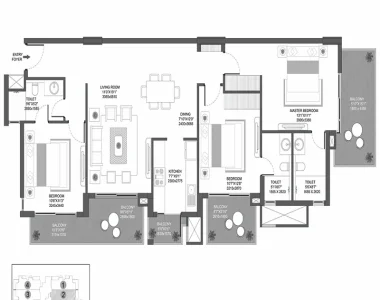 Godrej-icon-floor-plan-3-bhk-type-a