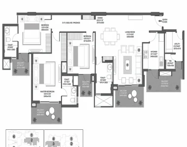 Godrej-icon-floor-plan-3-bhk-utility-type-b