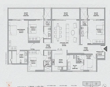 Godrej-south-estate-floor-plan-4-bhkutility
