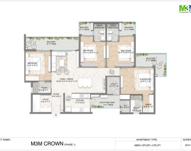M3m Crown Floor Plan 4.5bhk - 2510