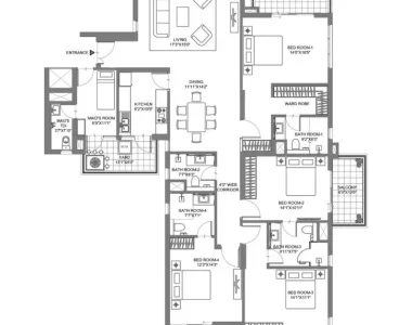 M3m-merlin-4bhk-sq-floor-plan