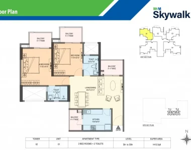 M3m-skywalk-2bhk-floor-plan-1415-sqft