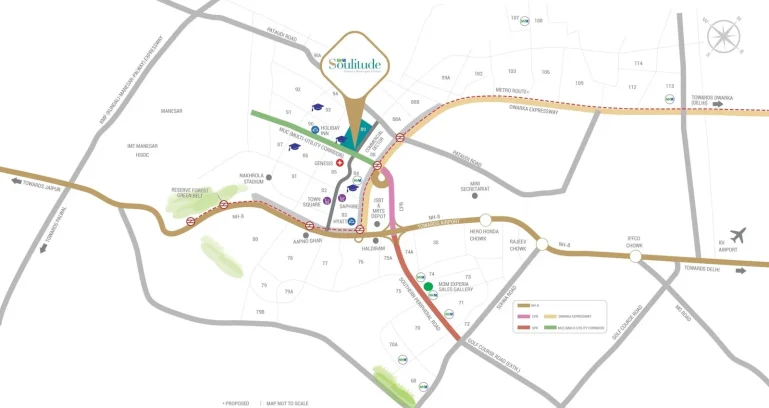 M3m-soulitude-location-map