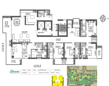 M3m-st.andrews-golf-residences-5-bhk-floor-plan