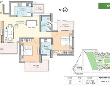 M3m-the-marina-floor-plan-3-bhk-1594-sqft.