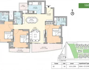 M3m-the-marina-floor-plan-3-bhk-1914-sqft.