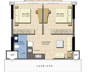 M3m-urbana-one-key-resiments-floor-plan-1050-sqft