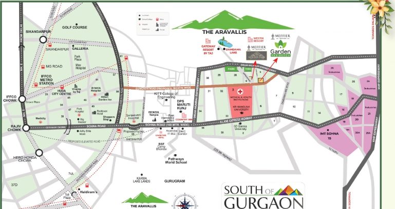 Meffier Garden Residency Location Map