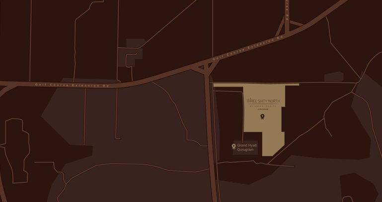 Oberoi Realty Three Sixty North Location Map