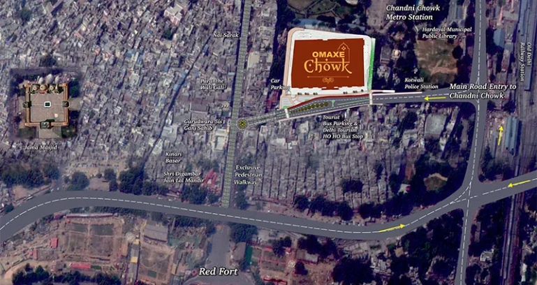 Omaxe-chandni-chowk-location-map
