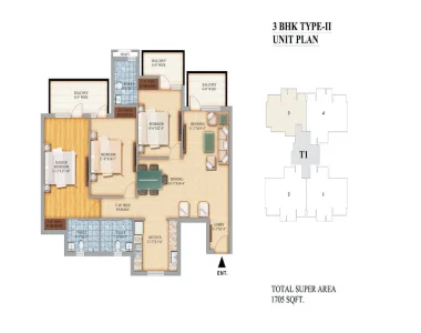 Pareena-micasa-floor-plan-3-bhk-type-2