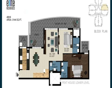 Pareena-the-elite-residences-4-bhk-floor-plan-3144-sq.ft_