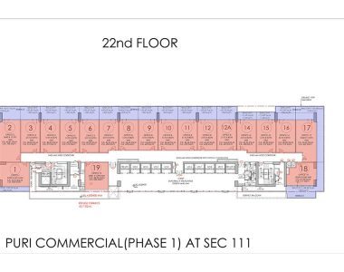 Puri Aerosphere 22nd Floor Plan