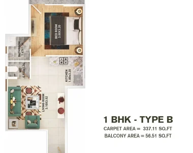 Pyramid-altia-floor-plan-1bhk-type-b